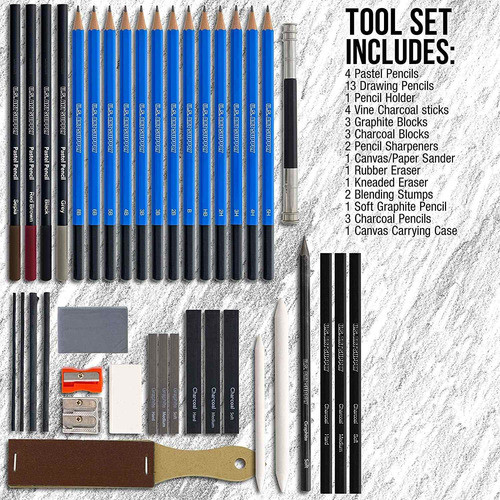 Kit Lapices De Dibujo Us Art Supply De 44 Piezas + 4 Blocs 1