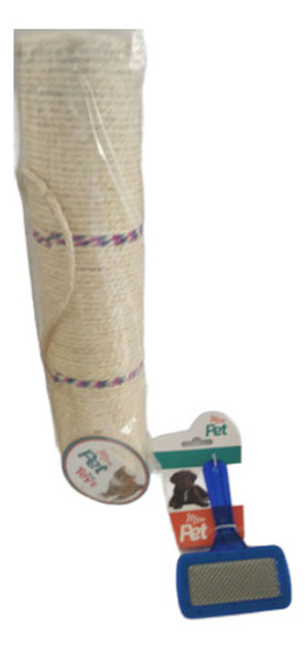 Kit Cilindro Arranhador + Escova Quadrada Com Cabo! 0