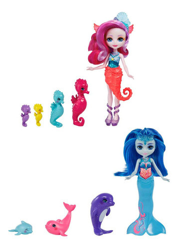 Muñeca Sirena Enchantimals Con Mascota Marina Original 1