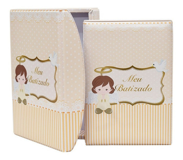 Álbum Fotográfico Luxo Caixa Imã Batizado 40 Fotos 15x21 0