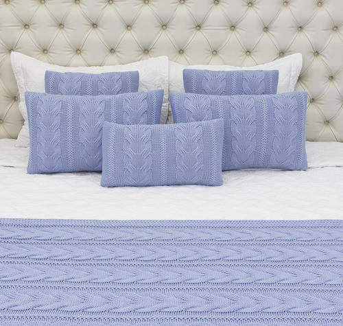 Manta/peseira E 2 Capas Tricot Azul 180cm - Five Star 0