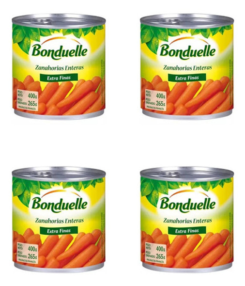 Zanahorias Enteras Bonduelle X400gr X4 Unidades Orig Francia 0