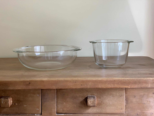 2 Pyrex Made In Usa. Bowls Transparentes. Aptos Horno. 0