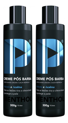 Creme Pós Barba Play Barber 300g Menthol Proteção 2 Unidades 0