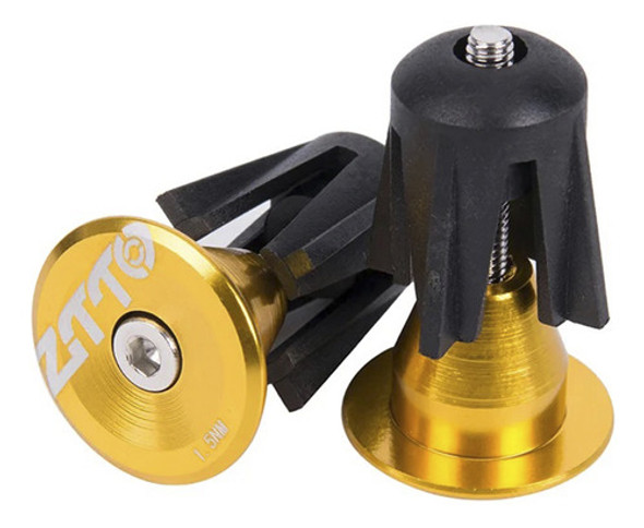 Tapon Manubrio Bicicleta 22-24 Aluminio Dorado Ztto 0