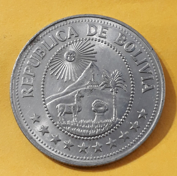 Moneda Bolivia,  5 Pesos Bolivianos.  Excelente!!!! 1