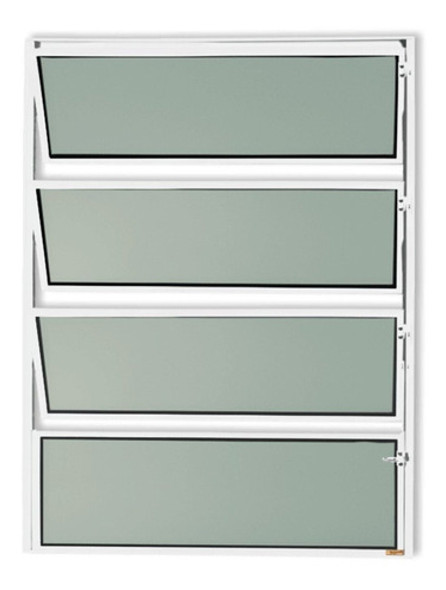 Janela De Alumínio Basculante 80x40cm Vidro Mini Boreal 0