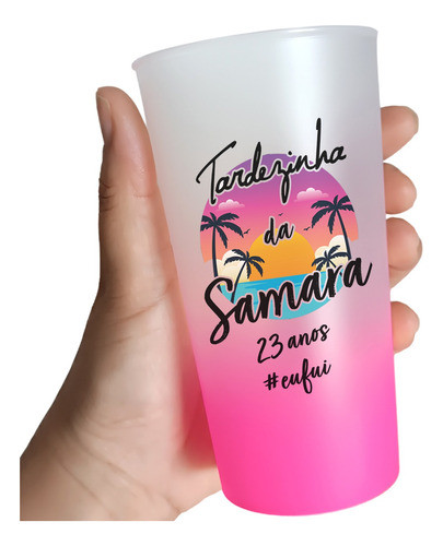 30 Copo Eco Plastico 400ml Personalizados Degradê 0