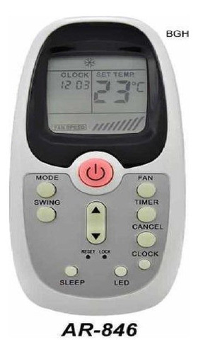 Control Remoto Aire Acondicionado Split Bgh Silent Air R09d/ 0