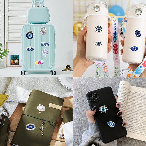 Tiesome 50 Calcomanas De Mal De Ojo, Vinilo Impermeable Con 1