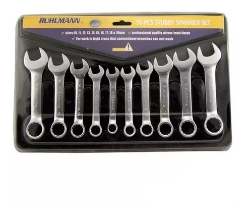 Juego Llaves Combinadas Cortas 10 Pzs Ruhlmann 174 Lacueva 0