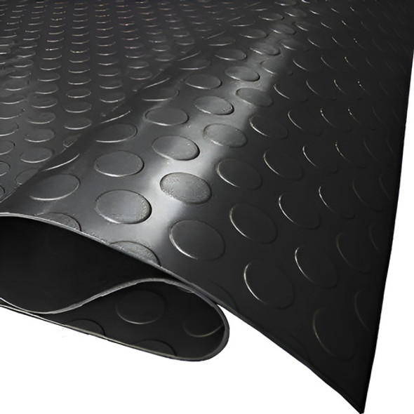 Piso Moeda Preto De 3mm - Rolo De 1.40x1.00mts 0