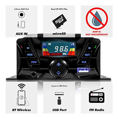 Gohawk Altavoz Bluetooth Impermeable Para Motocicleta De 30 1