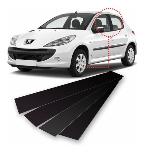 Adesivo Porta Preto Fosco Peugeot 206 207 208 307 308 0