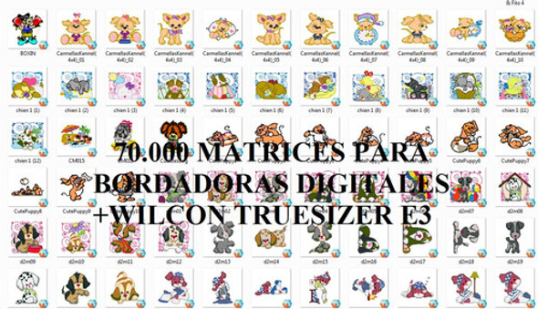 70000 Diseños De Bordados + Wilcom Truesizer E3 1