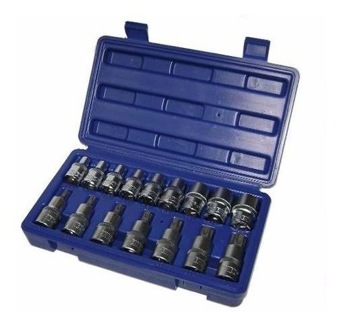 Juego Bocallaves Y Puntas Torx 16 Piezas 1/2  Bremen 4577 0