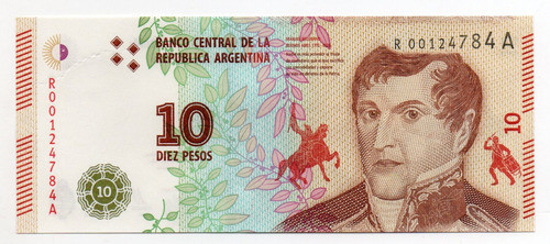Billete 10 Pesos Belgrano Reposicion Bottero 4004 Sin Circul 0
