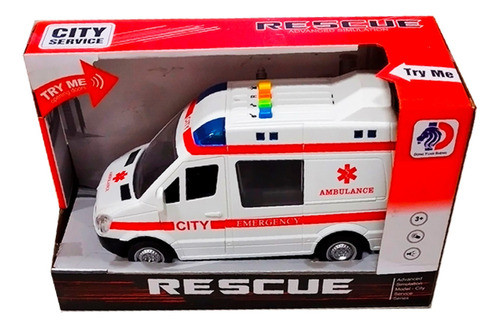 Ambulancia A Friccion Luz Y Sonido 0