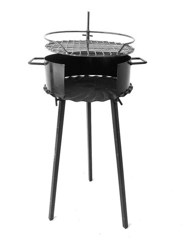 Fogon Brasero De Disco De Arado Pata Alta Con Parrilla 0