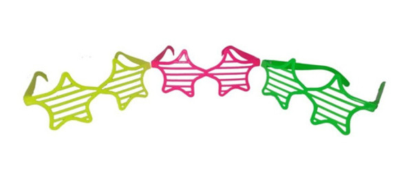 12 Lentes Floggers Fluo Estrellita 1