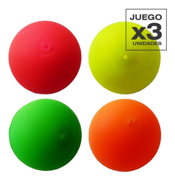 Juego X3 Boyas Ping Pong Sonoras Paraf 50 Mm Plástico Pesca 0