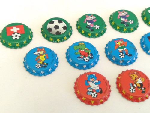 Antigas Tampinhas Chicle Futbol Euro 96 Italia 12 Unidades 1