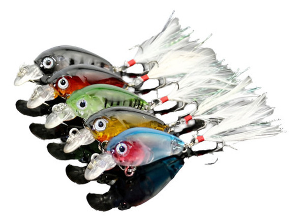 Ganchos De Nuevo Mucho 1pcs Pesca Señuelos Bajo Cebo Manivel 0