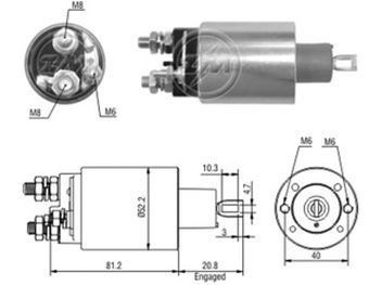 Solenoide Lucas. Ford Ranger 2.5 Maxion 0