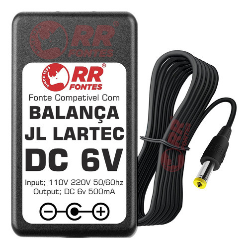 Carregador Fonte De Alimentação 6v Para Balança Lartec 0