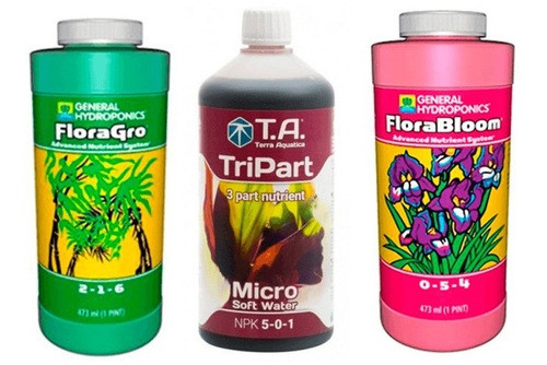 Floraseries Gro E Bloom 473ml + Tripart Micro 500ml Gh + T.a 0