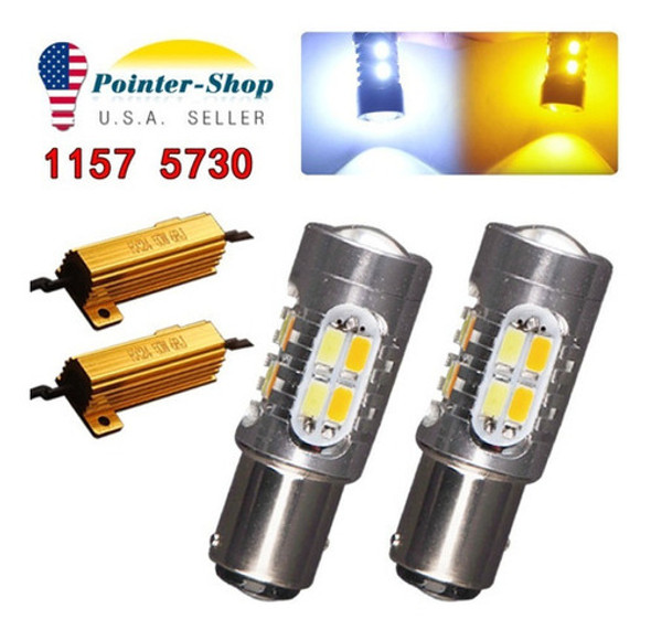 2 X Lámparas De Led Blanco/ámbar Switchback 1157 Smd 20 Vuel 1