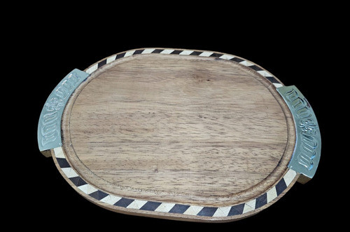 Tabla De Madera Y Alpaca. 1