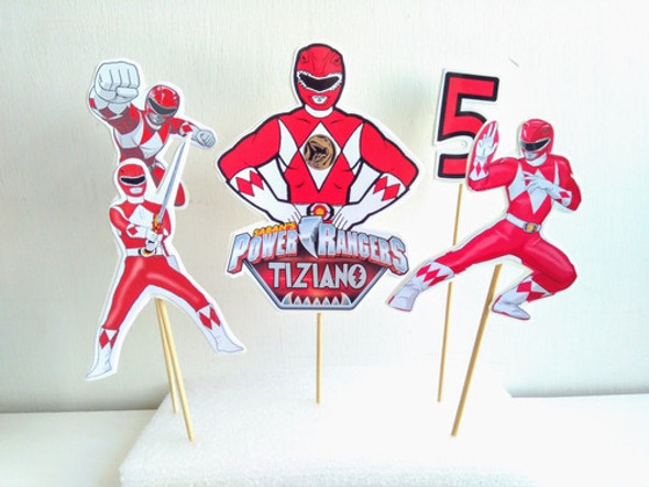 Banderín Power Ranger Personalizados 1