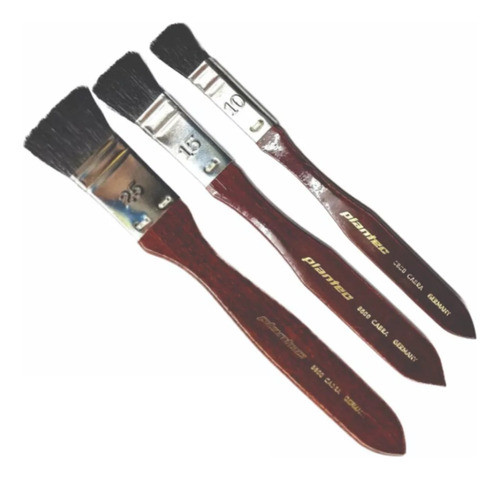 Kit 3 Pinceletas Fino S 8800 Plantec Pelo De Cabra 0