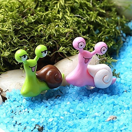 Bronagrand 10 Unids Ornamento De Jardin Miniatura De Caracol 1