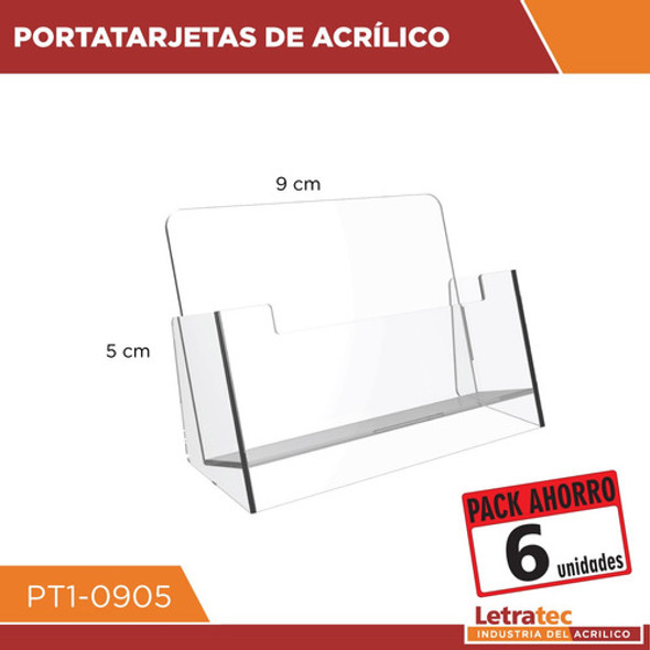 Portatarjetas Acrílico Pt1-0905-6 Pack/6 1