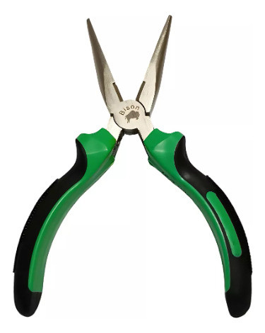 Pinza De Punta Precision Media Caña 6  Bison Aleacion Acero 0