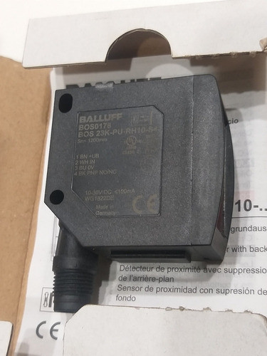 Sensor Balluff Fotoelétrico Difuso Bos 23k-pu-rh10,-s4 1