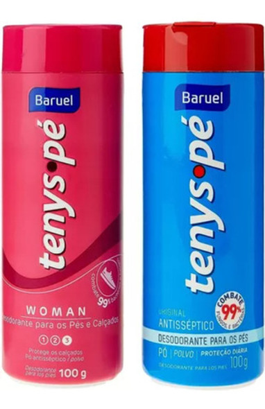 Kit 2 Tenys Pé Baruel Original Azul E Woman Rosa Talco 0