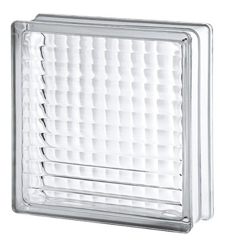 Ladrillo De Vidrio Bastón Cruzado Fino Incoloro 19x19x8 0