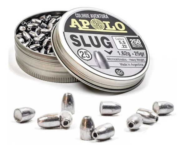 Balines Apolo Slug Cal 5,5mm -25gr X250u 0