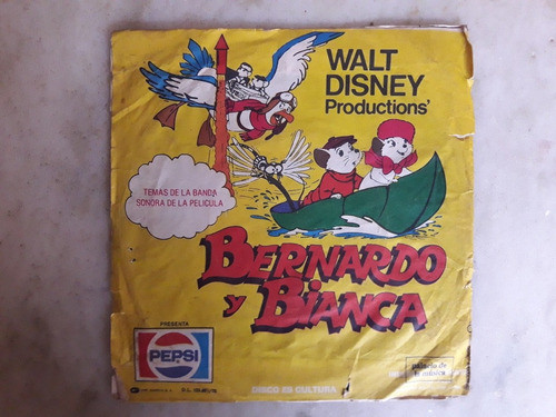 Vinilo Simple Walt Disney, Temas Del Film Bernardo Y Bianca 0
