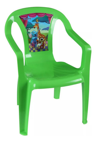 Silla Pvc Infantil Con Posabrazo Diseño Flaber 0