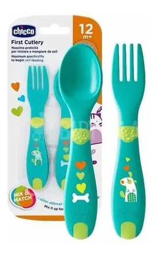 Set De Tenedor Y Cuchara Chicco Primeros Cubiertos 12m+ 0