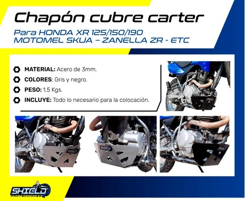 Cubre Carter Honda Xr 125 / Bross / Xr 150 / Xr 190  Shield® 1