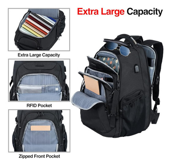 Kroser Travel Laptop Backpack 18.4 Pulgadas Xxxl Gaming Back 1