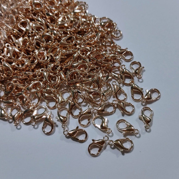 50u Mosquetones Metal 12mm Gold Rose - Bijouteria Artesanias 0