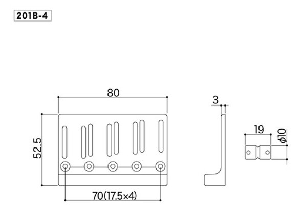Ponte Baixo 4 Cordas Gotoh 201b-4 Cromada High Mass Japan 1