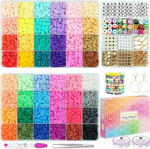 12000 Cuentas Para Pulsera  48 Colores En 3 Cajas 0