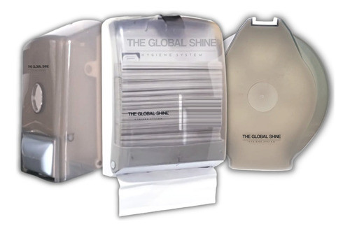 Kit 3 Dispenser Papel Higiénico + Toallas + Jabon Liquido 4m 0